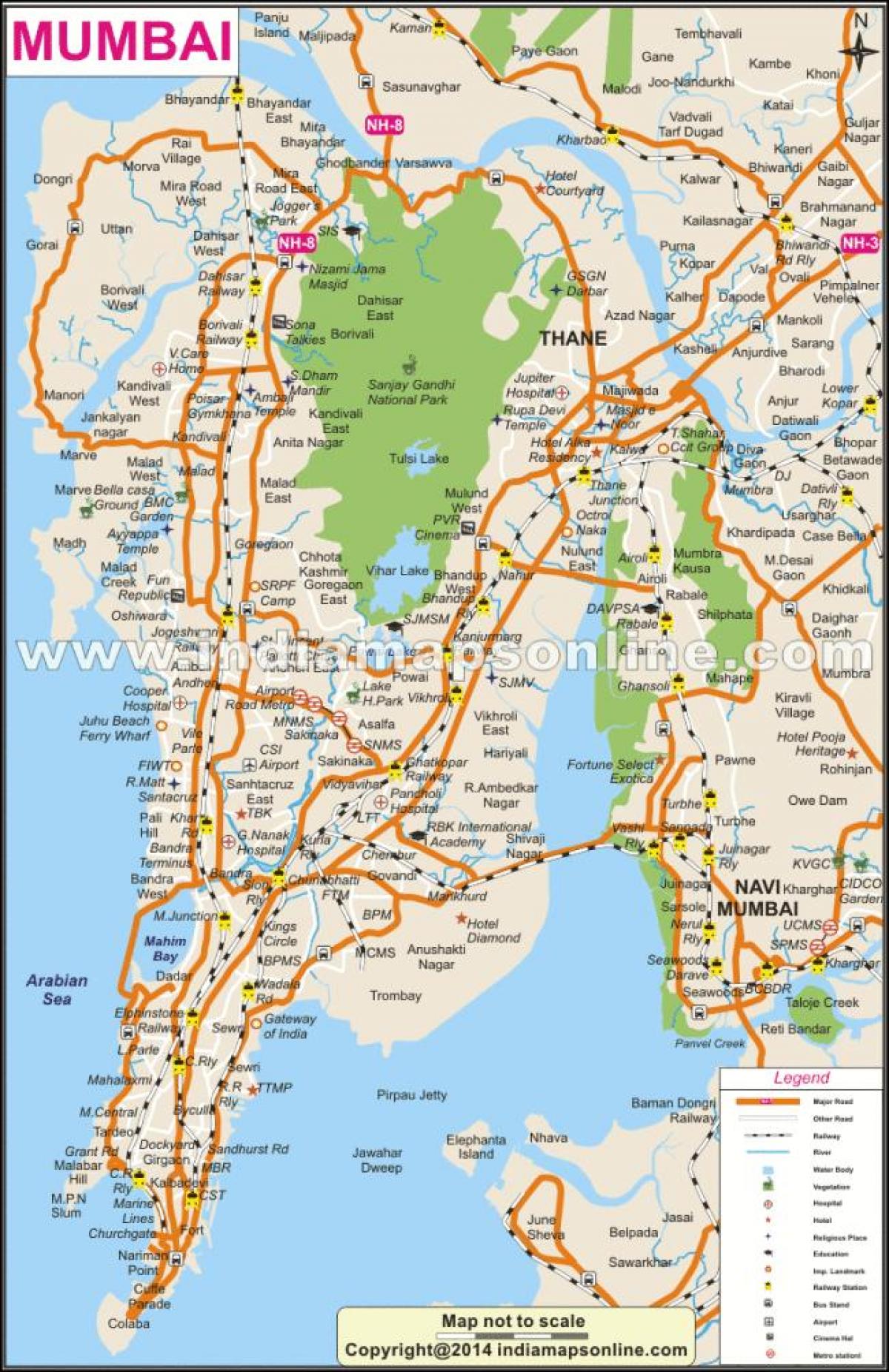Mumbai haritası yerel