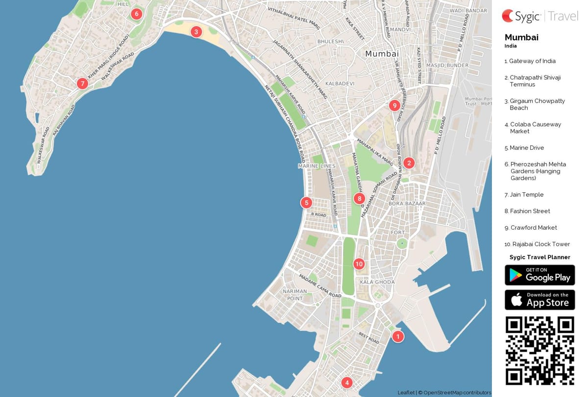 Güney Bombay haritası
