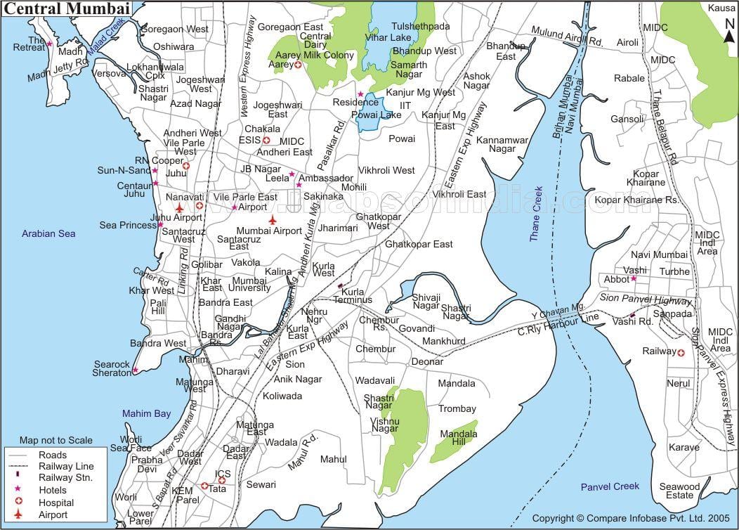 Mumbai central haritası