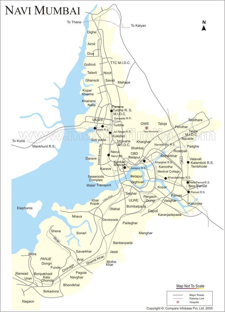 yeni Mumbai haritası